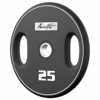 Олимпийский полиуретановый диск AEROFIT AFPUPLB25 25 кг чёрный