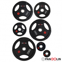 Чёрные обрезиненные олимпийские диски Quantum Fitness QWP01 (Pangolin Fitness WP074B) 15 кг