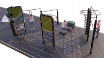 Уличная шведская стенка с зеркалом DESIRE FITNESS Open Air Balance S009
