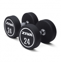 Гантели уретановые ZIVA ZXP-DBPU-8641-GYWT 24 кг (пара)